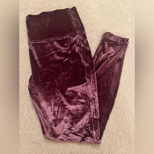 Lululemon Velvet Align Leggings in Rich Burgundy 28” NWOT